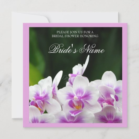 Invitation Wedding shower des orchidées (Devant)