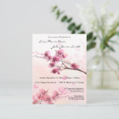 Invitation Wedding shower d'Hibiscus rose aquarelle (Debout devant)
