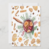 Invitation Wedding shower d'or de la couronne de Noël (Dos)