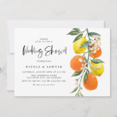 Invitation Wedding shower d'Orange botanique et de Citron Gar (Devant)