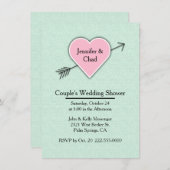 Invitation Wedding shower du couple Mint Green (Devant / Derrière)