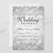 Invitation Wedding shower du couple Silver Winter Wonderland (Devant)