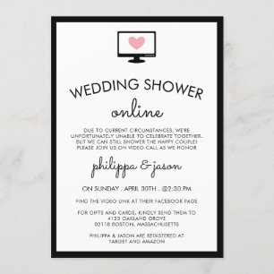 Invitation Wedding shower du couple virtuel de l'ordinateur m
