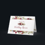 Invitation Wedding shower du Mistletoe Manor Winter Couple<br><div class="desc">Mistletoe Manor Aquarelle Roses d'hiver luxuriants avec florale peinte à la main, Feuilles de Berry Holly, Pine Sprig Foliage. Marsala coloré, rouge merlot de vin, bordeaux, crème d'ivoire et vert. Avec Tourbillonnant Chic Typography Brush Script Fonts, et Rose Gold Parties scintillant Foil Frame, et élégant design floral - Mariage Couple's...</div>