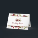 Invitation Wedding shower du Mistletoe Manor Winter Couple<br><div class="desc">Mistletoe Manor Aquarelle Roses d'hiver luxuriants avec florale peinte à la main, Feuilles de Berry Holly, Pine Sprig Foliage. Marsala coloré, rouge merlot de vin, bordeaux, crème d'ivoire et vert. Avec Tourbillonnant Chic Typography Brush Script Fonts, et Rose Gold Parties scintillant Foil Frame, et élégant design floral - Mariage Couple's...</div>