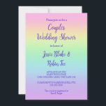 Invitation Wedding shower du Pastel Rainbow Couple<br><div class="desc">Jolie conception de dégradé arc-en-ciel doux. Personnalisez avec vos propres mots et noms. Conçu par un artiste freelance dans le magnifique Etat de Washington,  USA. Merci pour le soutien aux artistes indépendants.</div>