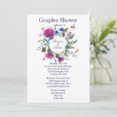 Invitation Wedding shower écossais de chardon Floral Couples (Debout devant)