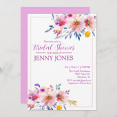 Invitation wedding shower élégante (Devant / Derrière)