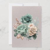 Invitation Wedding shower Emerald Green Peony (Dos)