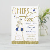 Invitation wedding shower, Faux Parties scintillan (Debout devant)