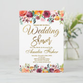 Invitation wedding shower, Fête des mariées Floral (Debout devant)