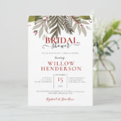 Invitation Wedding shower Feuille de la Botanique (Debout devant)