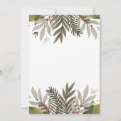 Invitation Wedding shower Feuille de la Botanique (Dos)