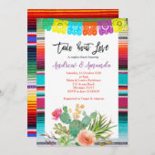 Invitation Wedding shower Fiesta Couples (Devant / Derrière)
