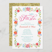Invitation Wedding shower Fiesta Flowers 5x7 (Devant / Derrière)