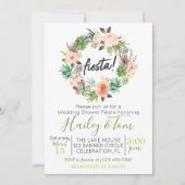Invitation Wedding shower Fiesta Succulent Wreath (Devant)