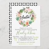 Invitation Wedding shower Fiesta Succulent Wreath (Devant / Derrière)