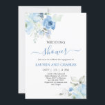 Invitation Wedding shower Floral Bleu<br><div class="desc">Invitation Wedding shower Floral Bleu</div>