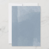 Invitation Wedding shower floral bleu bleu géométrique doré (Dos)