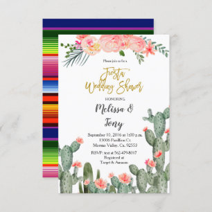 Invitation Wedding shower floral de Fiesta succulent