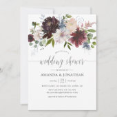 Invitation Wedding shower floral de la Bourgogne et de la Mar (Devant)