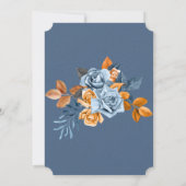 Invitation Wedding shower floral Dusty Blue et Rusty Peony (Dos)