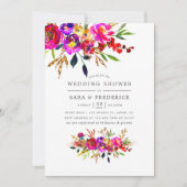 Invitation Wedding shower Floral Watercolor (Devant)