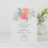 Invitation Wedding shower florale d'aquarelle mode (Debout devant)