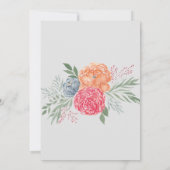 Invitation Wedding shower florale d'aquarelle mode (Dos)