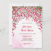 Invitation Wedding shower forestier tropical des Bougainvilli (Devant)