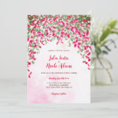 Invitation Wedding shower forestier tropical des Bougainvilli (Debout devant)