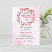 Invitation Wedding shower forestier tropical des Bougainvilli (Debout devant)