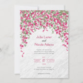 Invitation Wedding shower forestier tropical des Bougainvilli (Devant)