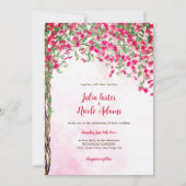Invitation Wedding shower forestier tropical des Bougainvilli (Devant)