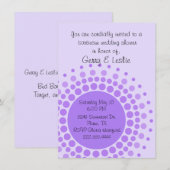 Invitation Wedding shower Fun Purple Dots (Devant / Derrière)