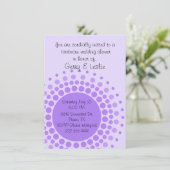Invitation Wedding shower Fun Purple Dots (Debout devant)