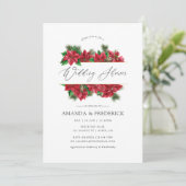 Invitation Wedding shower géométrique de Noël aquarelle (Debout devant)