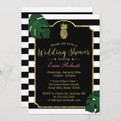 Invitation Wedding shower hawaïen d'ananas tropique moderne (Devant / Derrière)