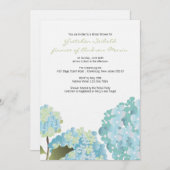 Invitation Wedding shower Hydrangea (Devant / Derrière)