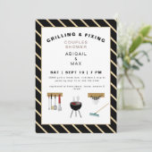 Invitation Wedding shower II pour les couples de grillage et  (Debout devant)
