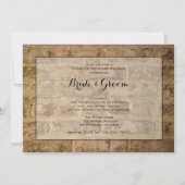 Invitation Wedding shower industriel chic en brique Couples (Devant)
