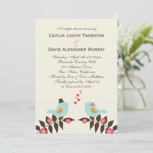 Invitation Wedding shower Inséparable (Debout devant)