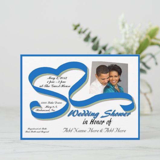 INVITATION WEDDING SHOWER -INVITATION (Debout devant)