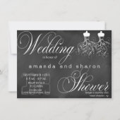 Invitation Wedding shower lesbienne Chalkboard (Devant)