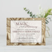 Invitation Wedding shower magique et mariage (Debout devant)