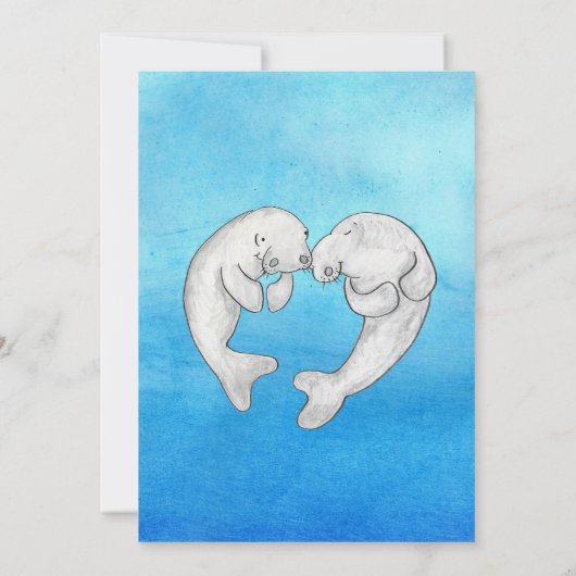 Invitation wedding shower Manatees (Dos)
