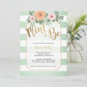 Invitation Wedding shower Mint & Gold - Mint to Be (Debout devant)