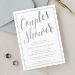 Invitation Wedding shower moderne à effet d'huile d'argent Co<br><div class="desc">Célébrez dans le style avec ces invitations wedding showers à la mode en couple. Ce design est facile à personnaliser avec votre libellé d'événement spécial et vos invités seront ravis quand ils reçoivent ces invitations fabuleux.</div>