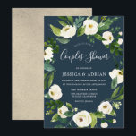 Invitation Wedding shower moderne de fleurs blanch<br><div class="desc">White Floral Wreath Moderne Wedding shower Invitation Belle Floral Blanc Voir collection correspondante à Niche et Nest Store</div>