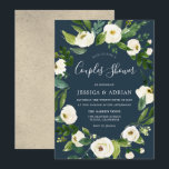 Invitation Wedding shower moderne de fleurs blanch<br><div class="desc">White Floral Wreath Moderne Wedding shower Invitation Belle Floral Blanc Voir collection correspondante à Niche et Nest Store</div>